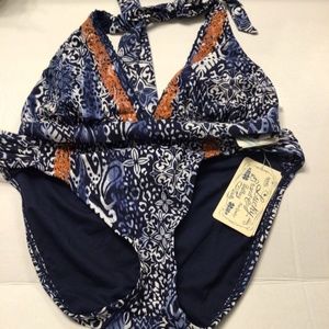 Lucky brand hipster  Multicolors floral swim suit